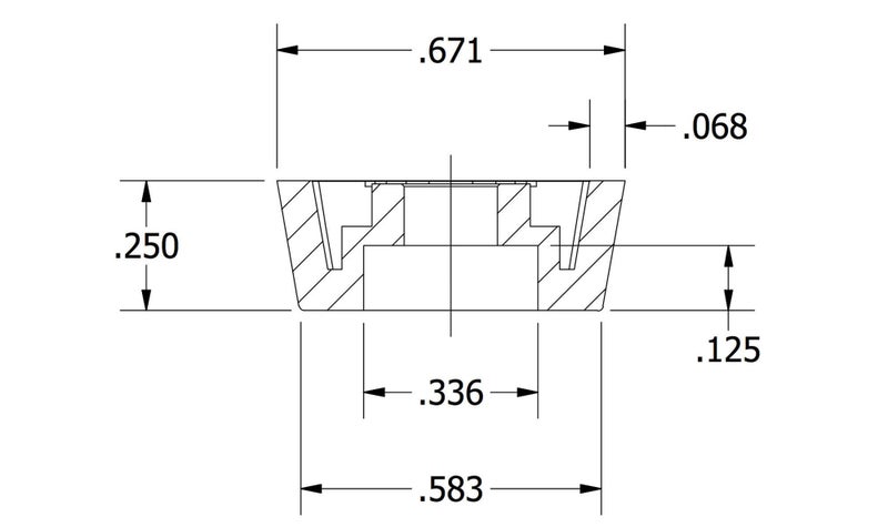 Linear Motion Labs 50 Small Clear Round Rubber Feet -.250 H X .671 D - Made in USA - Food Safe Cutting Boards Electronics Crafts # - Image 3